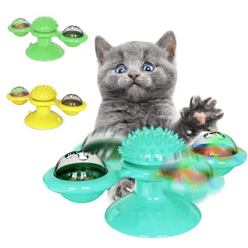 Behogar Funny Rotation Windmill Pet Cat Chewing Interactive Toy with Suction Cup Hair Massager LED Catnip Ball
Behogar Funny Rotation Windmill Pet Cat Chewing Interactive Toy with Suction Cup Hair Massager LED Catnip Ball