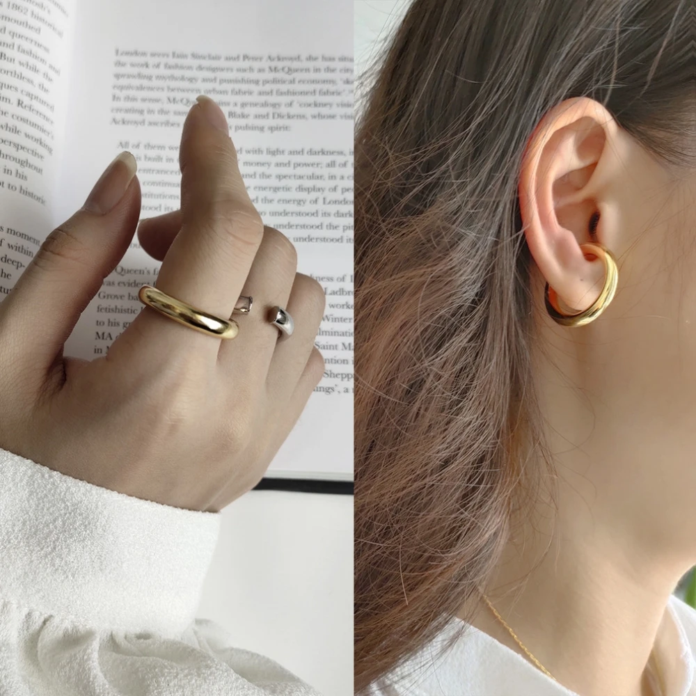 1pc Women 925 Sterling Silver Open Hoop Earrings Dual-purpose Adjustable Female Multi Functional None Piercing Earrings
1pc Women 925 Sterling Silver Open Hoop Earrings Dual-purpose Adjustable Female Multi Functional None Piercing Earrings