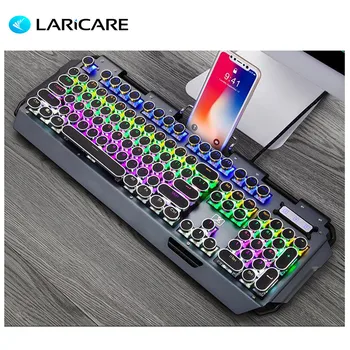 Backlit gaming keyboard Mechanical Keyboard Retro Punk Metal Wired Gaming Keyboard Multiple Light Effect for PC Laptop Computer
Backlit gaming keyboard Mechanical Keyboard Retro Punk Metal Wired Gaming Keyboard Multiple Light Effect for PC Laptop Computer
