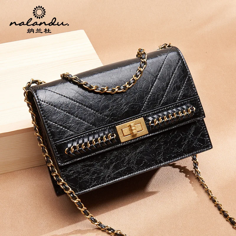 

Nalan Du Online Celebrity WOMEN'S Leather Bags 2020 New Style Autumn And Winter Cowhide Messenger Bag Women's Genuine Leather Ba
