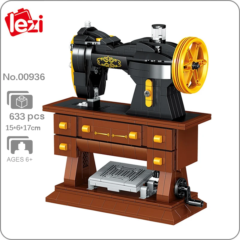 Retro Pedal Sewing Machine Clothes Trousers Drawer Model DIY Mini Blocks Bricks Building Toy for Children Gift no Box
Retro Pedal Sewing Machine Clothes Trousers Drawer Model DIY Mini Blocks Bricks Building Toy for Children Gift no Box