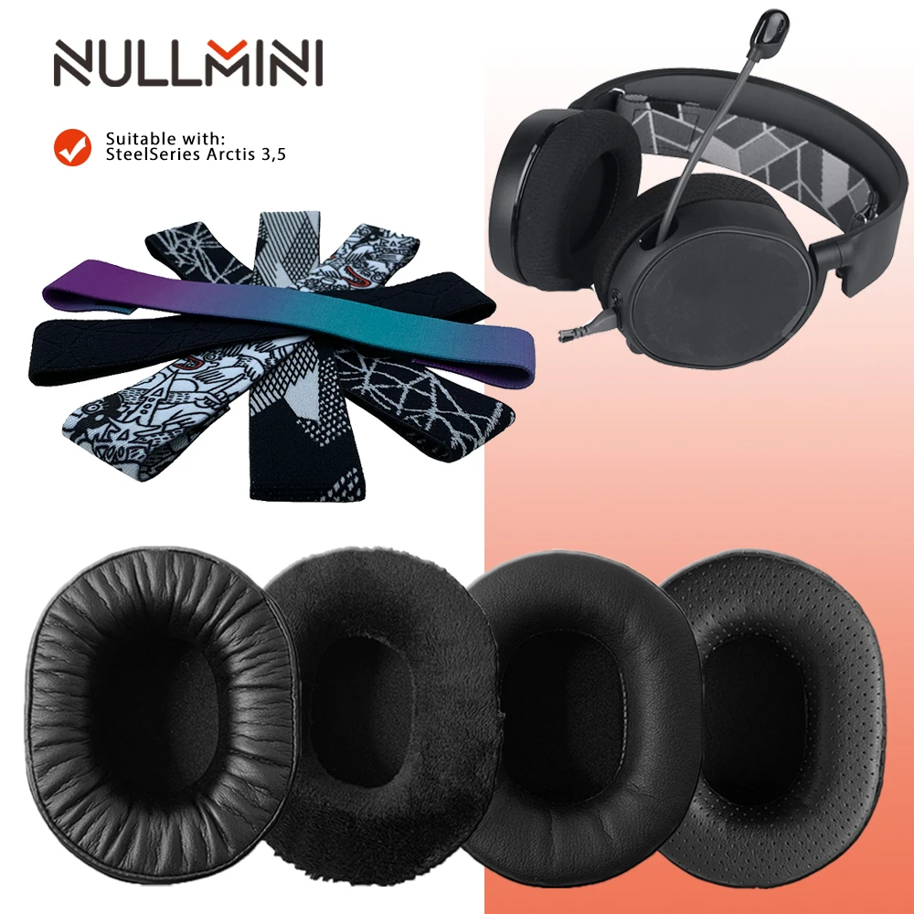Сменные амбушюры NullMini для наушников SteelSeries Arctis 5 3 утолщенные бархатные наушники с