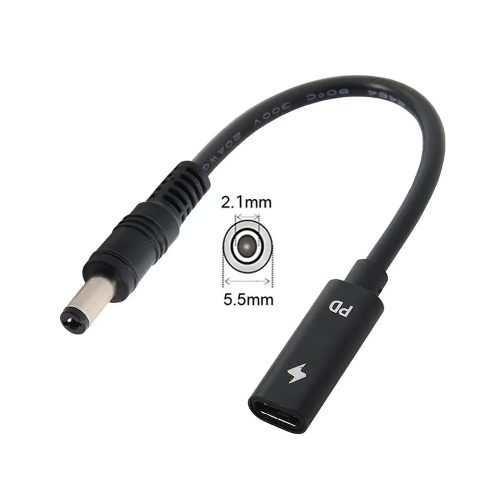 USB3.1 Type C USB-C Female Input to DC 5.5*2.5mm 5.5*2.1 4.8*1.7 Power PD Charge Cable fit for Laptop 18-20V
USB3.1 Type C USB-C Female Input to DC 5.5*2.5mm 5.5*2.1 4.8*1.7 Power PD Charge Cable fit for Laptop 18-20V