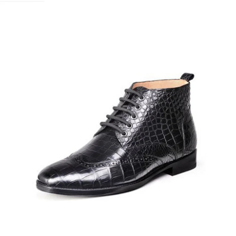 ouluoer Imported crocodile skin Short boots, leather shoes High-top black Martin style ankle boots for men shoes
ouluoer Imported crocodile skin Short boots, leather shoes High-top black Martin style ankle boots for men shoes