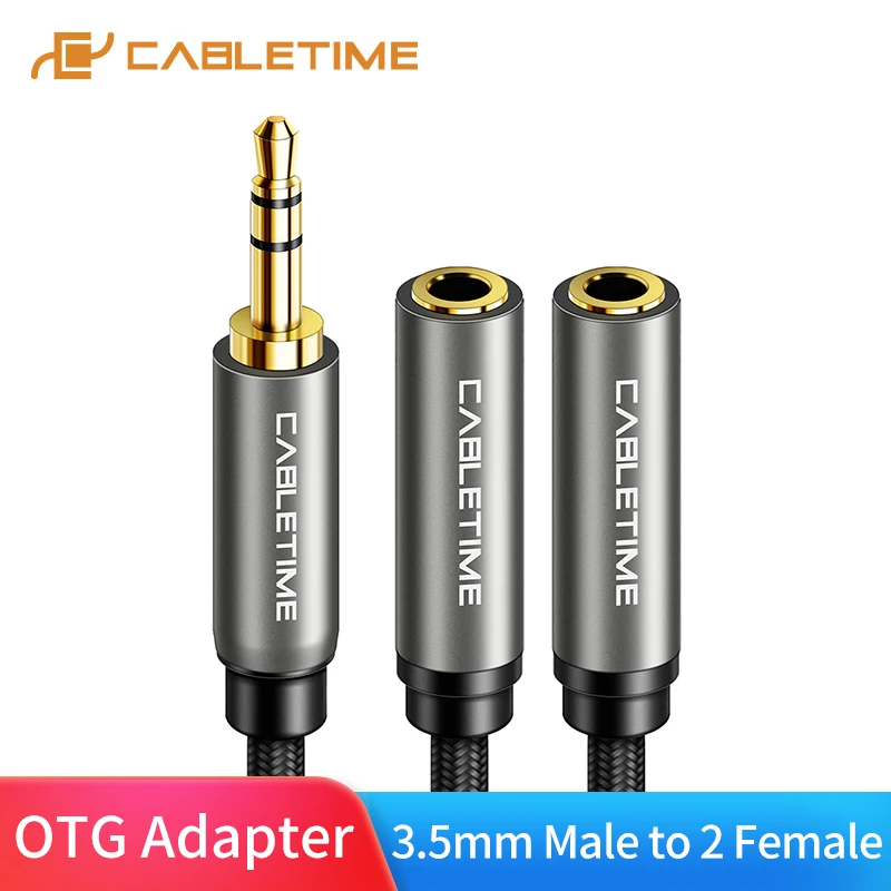 CABLETIME 3.5mm to 2 Female Jack Headphone Splitter Audio Cable 3.5 Jack Aux Cable for Smartphone Headphon Speaker C107
CABLETIME 3.5mm to 2 Female Jack Headphone Splitter Audio Cable 3.5 Jack Aux Cable for Smartphone Headphon Speaker C107