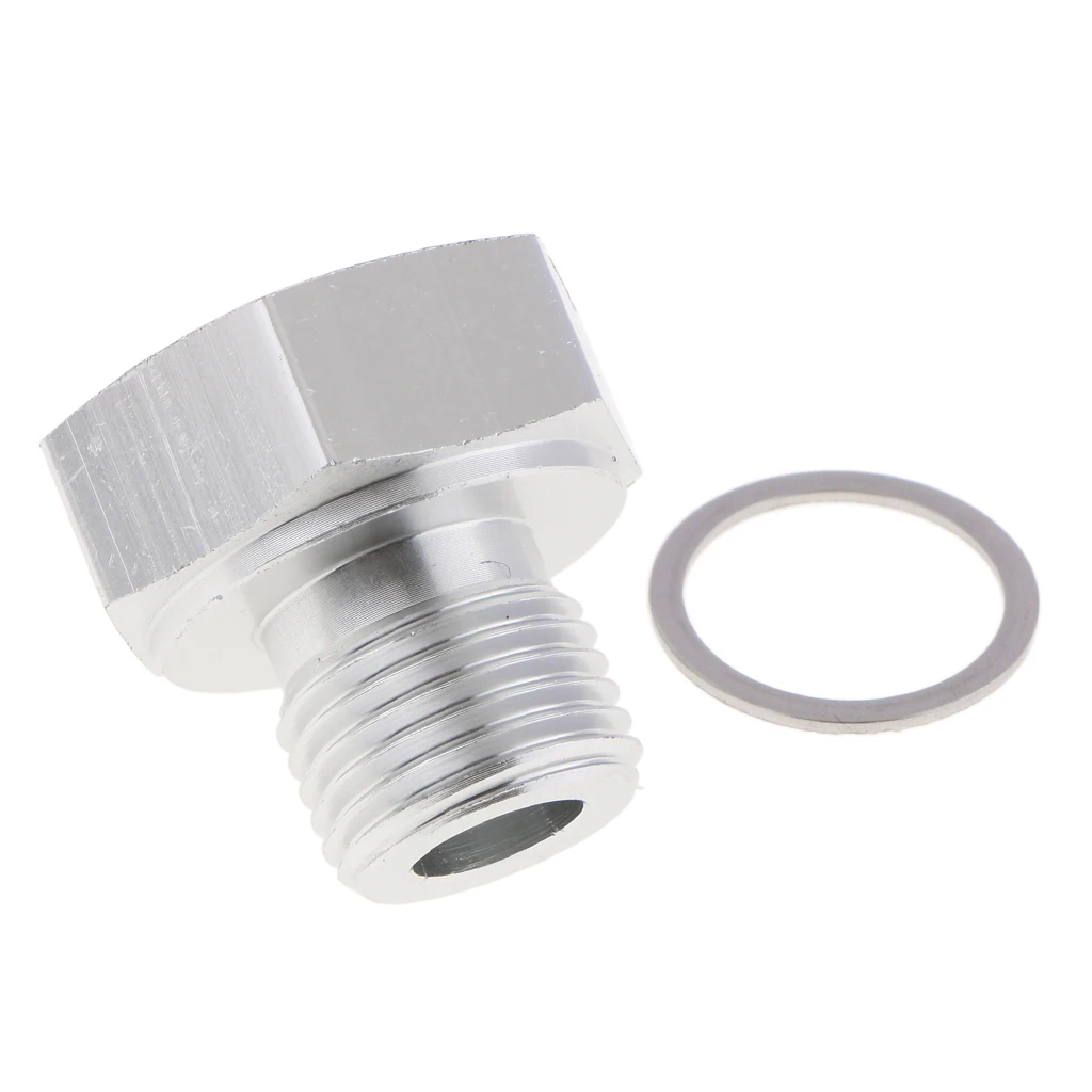 Oil Pressure Sensor Adapter M16X1.5 to 1/8 NPT Turbo Feed Port Gauge Adapter with Gasket,Sliver Oil Pressure Sensor Adapter M16X1.5 to 1/8 NPT Turbo Feed Port Gauge Adapter with Gasket,Sliver