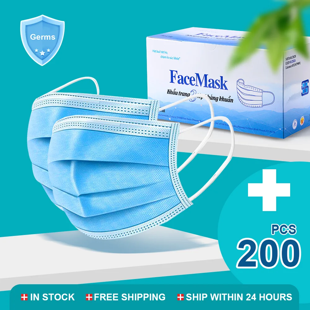 150/200 pcs 3 Layer Mask Dust Protection Masks Disposable Face Masks Elastic Ear Loop Disposable Dust Filter Safety Mask Fast
150/200 pcs 3 Layer Mask Dust Protection Masks Disposable Face Masks Elastic Ear Loop Disposable Dust Filter Safety Mask Fast