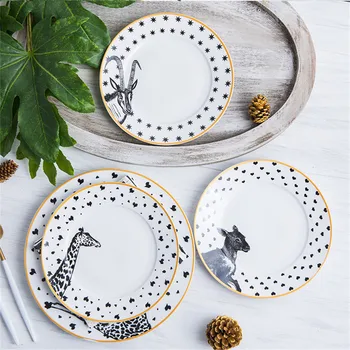 2pcs 6&8 Inch Cartoons Bread Plates Combined Set Ceramic Plates Fox Elk Giraffe Zebra Pattern Tray Steak Breakfast Cake Dishes
2pcs 6&8 Inch Cartoons Bread Plates Combined Set Ceramic Plates Fox Elk Giraffe Zebra Pattern Tray Steak Breakfast Cake Dishes
