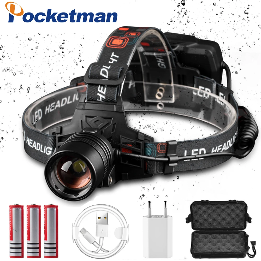 7000LM USB Rechargeable XHP50 headlamp Headlight high powerful xhp70 head lamp torch ZOOM Head light Use 3*18650 batteries
7000LM USB Rechargeable XHP50 headlamp Headlight high powerful xhp70 head lamp torch ZOOM Head light Use 3*18650 batteries