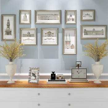 Classical Architecture Style 9 Pcs Picture Frames Wall Hanging Photo Frame Large Space Frames Set Home Decor Marcos Para Fotos B
Classical Architecture Style 9 Pcs Picture Frames Wall Hanging Photo Frame Large Space Frames Set Home Decor Marcos Para Fotos B