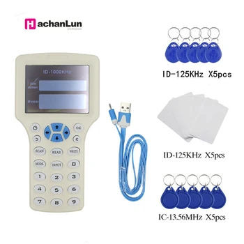 English Smart Card Writer RFID Tag Copier Reader Writer IC/ID 10 Frequency 125Khz-13.56Mhz Rfid Duplicator With USB Cable
English Smart Card Writer RFID Tag Copier Reader Writer IC/ID 10 Frequency 125Khz-13.56Mhz Rfid Duplicator With USB Cable