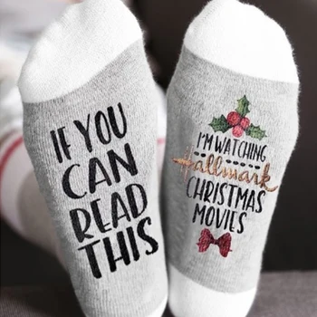 Christmas Socks Letter Print With IF YOU CAN READ THIS Xmas Combed Cotton Casual Breathable Long Socks Christmas Gift Sock
Christmas Socks Letter Print With IF YOU CAN READ THIS Xmas Combed Cotton Casual Breathable Long Socks Christmas Gift Sock