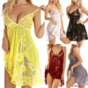 WEPBEL Women Nightgowns Sleepshirts Mini Dress Fashion Sexy Pajamas Strap Ultra-Thin Transparent Lingerie
WEPBEL Women Nightgowns Sleepshirts Mini Dress Fashion Sexy Pajamas Strap Ultra-Thin Transparent Lingerie