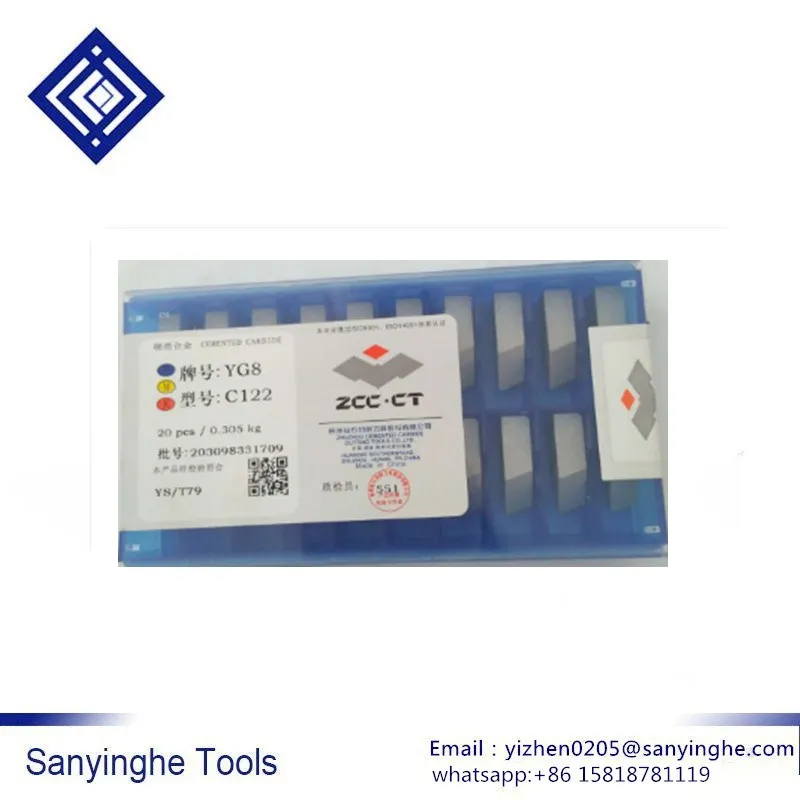 Original ZCC.CT YG8 C122 brazed tips carbide cutting tips Zhuzhou CNC carbide turning inserts cnc blade (20pcs/lots)
Original ZCC.CT YG8 C122 brazed tips carbide cutting tips Zhuzhou CNC carbide turning inserts cnc blade (20pcs/lots)
