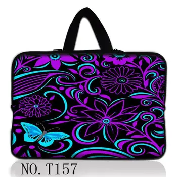 

Purple Flower Netbook Laptop Sleeve Case Bag Pouch Cover For 13" 13.3" Macbook Pro / Air