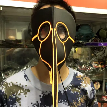 LED Light Medieval Steampunk Plague Doctor Bird Mask Eagle beak luminous masks Halloween Party Festival Event Glow Long Nose
LED Light Medieval Steampunk Plague Doctor Bird Mask Eagle beak luminous masks Halloween Party Festival Event Glow Long Nose