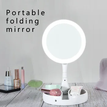 Portable white LED Lighted Makeup Mirror Vanity Compact Make Touch Screen Makeup Tool 5x / 10x Magnifier Double-sided Backlight
Portable white LED Lighted Makeup Mirror Vanity Compact Make Touch Screen Makeup Tool 5x / 10x Magnifier Double-sided Backlight