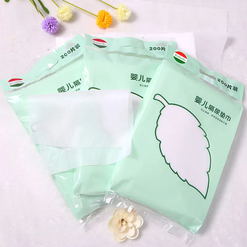 200PCS/PACK Encryption Waterproof Baby Diapers Single Use Cloth Nappy Changing Mat Urine For 0-12 Months | Мать и ребенок