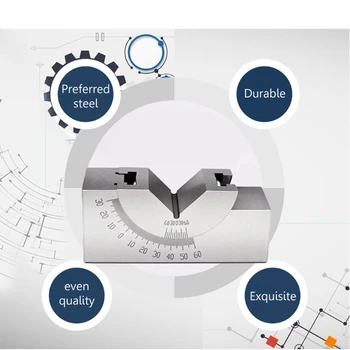 73.6x23.7x34.3mm Toolmaker Precision Micro Adjustable Angle V Block Milling0-60 Degree
73.6x23.7x34.3mm Toolmaker Precision Micro Adjustable Angle V Block Milling0-60 Degree