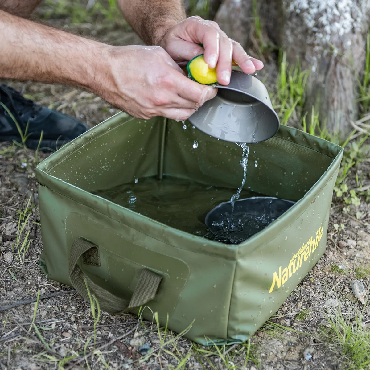 Складная Раковина Naturehike NH19SJ007 емкость 13 л компактная портативная квадратная для