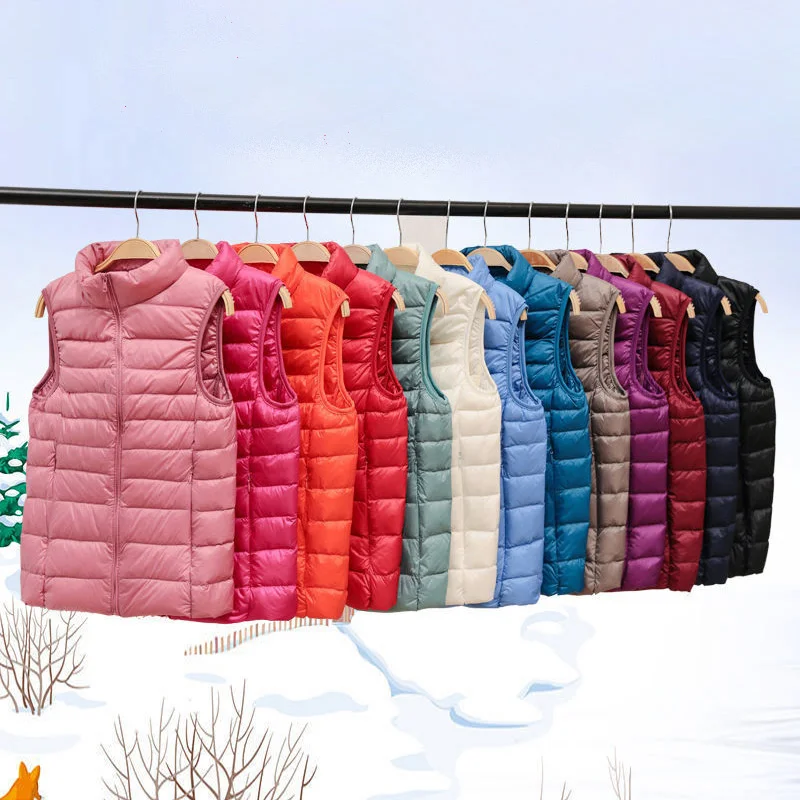Women Ultra Light Down Vests Windproof Portable Spring Autumn Female Sleeveles Duck Down Waistcoat
Women Ultra Light Down Vests Windproof Portable Spring Autumn Female Sleeveles Duck Down Waistcoat