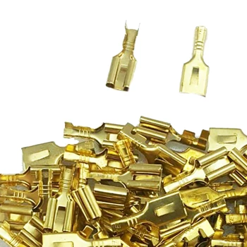 100pcs Electrical Wire Crimp Connector Terminals 6.3mm Non-insulated Female Spade Quick Splice Crimp Terminal Connectors
100pcs Electrical Wire Crimp Connector Terminals 6.3mm Non-insulated Female Spade Quick Splice Crimp Terminal Connectors