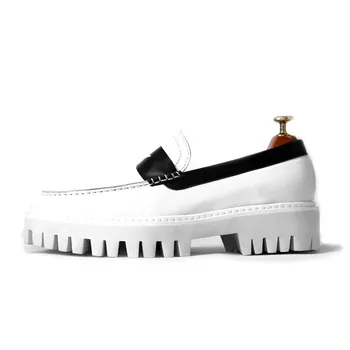 Classic White Platform Shoes Men Retro Genuine Leather Sneakers Casual Slip On Zapatos Hombre Loafers Business Formal Shoes Male
Classic White Platform Shoes Men Retro Genuine Leather Sneakers Casual Slip On Zapatos Hombre Loafers Business Formal Shoes Male