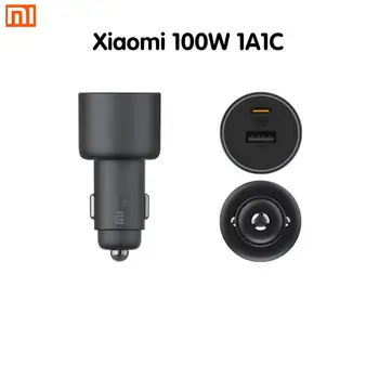

Original Xiaomi Car Charger Turbo QC 1A1C 100W Max For Mi 10 Ultra Laptop Pad Cellphone PD Smart Output Multiple Safe Protect