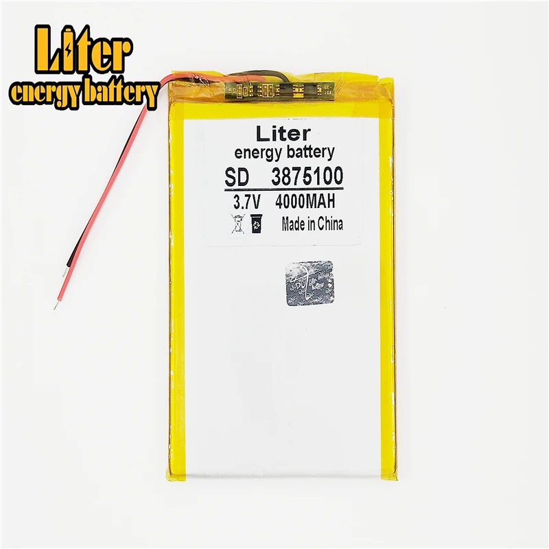 3875100 4000mAh 3,7 v литий-полимерный перезаряжаемый аккумулятор li-po для планшета MP5, блок питания, рекордер
3875100 4000mAh 3,7 v литий-полимерный перезаряжаемый аккумулятор li-po для планшета MP5, блок питания, рекордер