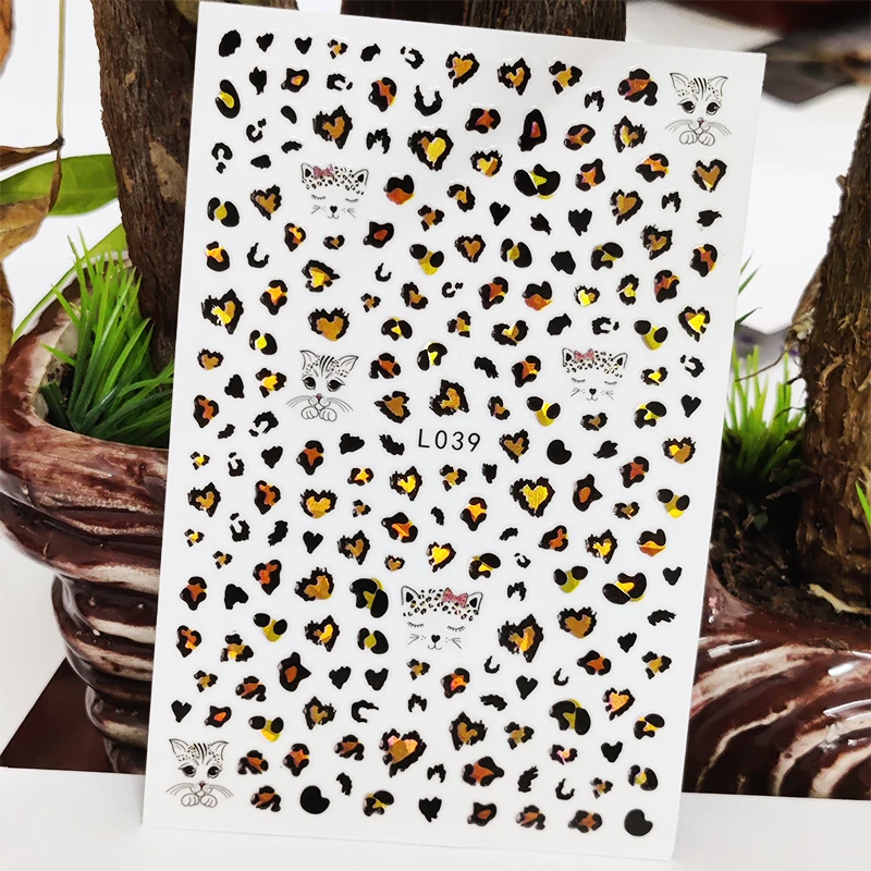 3D Nail Sticker Waterproof Shining Decal Stickers for Nails Animal Leopard Pattern Love Nail Art Decoration Aurora Silver Design
3D Nail Sticker Waterproof Shining Decal Stickers for Nails Animal Leopard Pattern Love Nail Art Decoration Aurora Silver Design