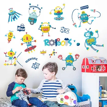 Cartoon Robot Wall Sticker Kindergarten Room Decor Kids Room Decoration Boys Bedroom Wardrobe Creative Posters Home Decoration
Cartoon Robot Wall Sticker Kindergarten Room Decor Kids Room Decoration Boys Bedroom Wardrobe Creative Posters Home Decoration
