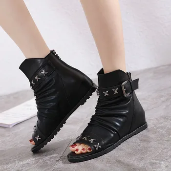 Karinluna 2020 Dropship Top Quality Metal Decoration Belt Buckle Peep Toe Ankle Boots Women Shoes Woman Summer Boots Female 
Karinluna 2020 Dropship Top Quality Metal Decoration Belt Buckle Peep Toe Ankle Boots Women Shoes Woman Summer Boots Female