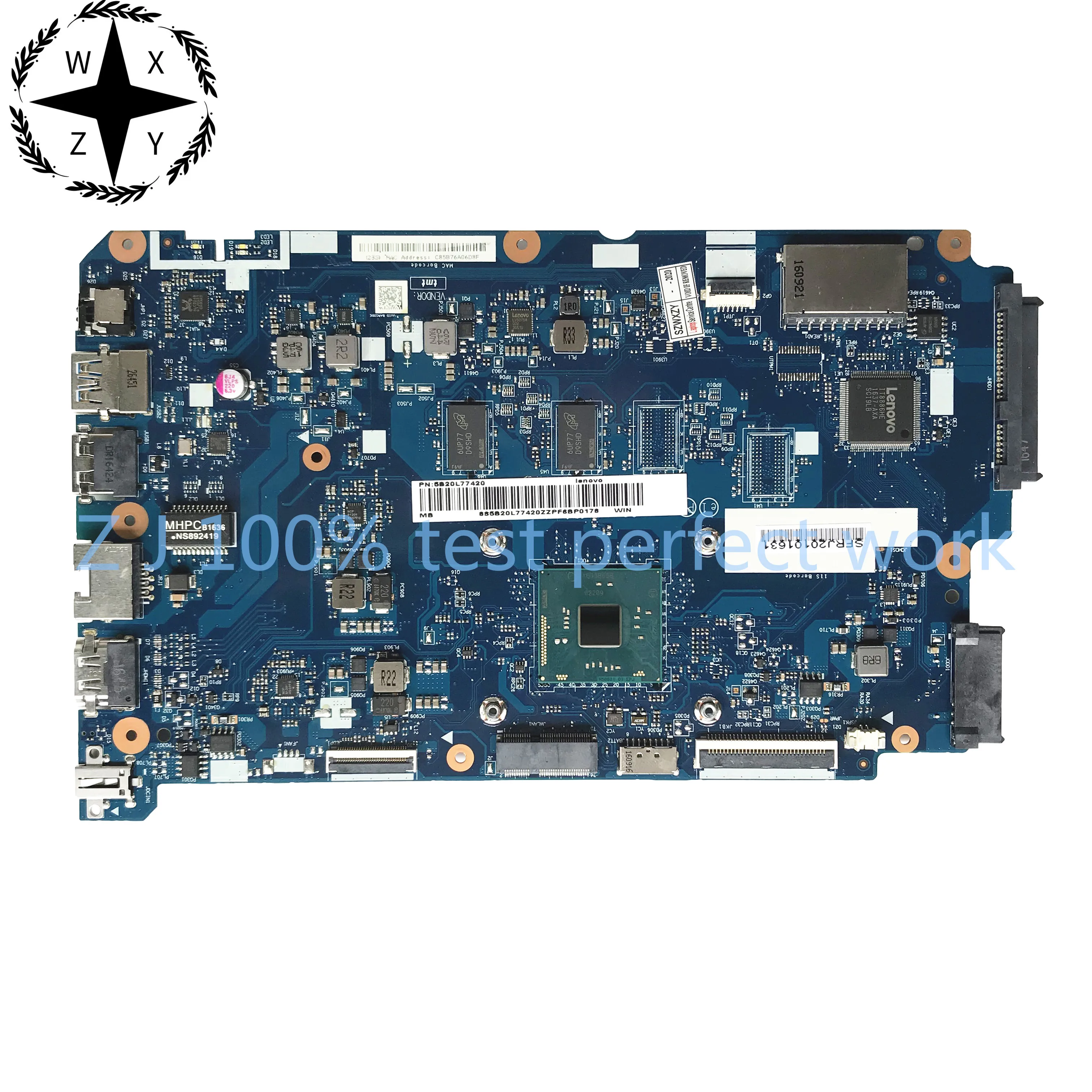 Оригинальная материнская плата для ноутбука Lenovo 110-14IBR 5B20L77420 с процессором N3160 2 Гб