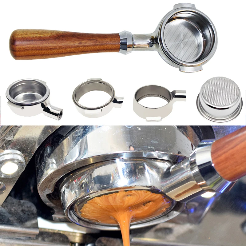Espresso 304 Stainless Steel Coffee Machine Handle Bottomelss Naked Portafilter 51MM - 58MM Apply to E61 Punching Head
Espresso 304 Stainless Steel Coffee Machine Handle Bottomelss Naked Portafilter 51MM - 58MM Apply to E61 Punching Head