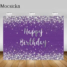 Mocsicka Purple Happy Birthday Backdrops Silver Diamond Glitter Women Fabulous Birthday Party Custom Photo Background Decoration
Mocsicka Purple Happy Birthday Backdrops Silver Diamond Glitter Women Fabulous Birthday Party Custom Photo Background Decoration