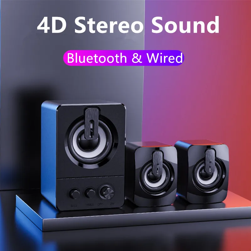 Computer Speaker 4D Surround Sound Mini Subwoofer Music Speaker for Laptop Notebook PC Phone Stereo Bluetooth Loudspeaker
Computer Speaker 4D Surround Sound Mini Subwoofer Music Speaker for Laptop Notebook PC Phone Stereo Bluetooth Loudspeaker