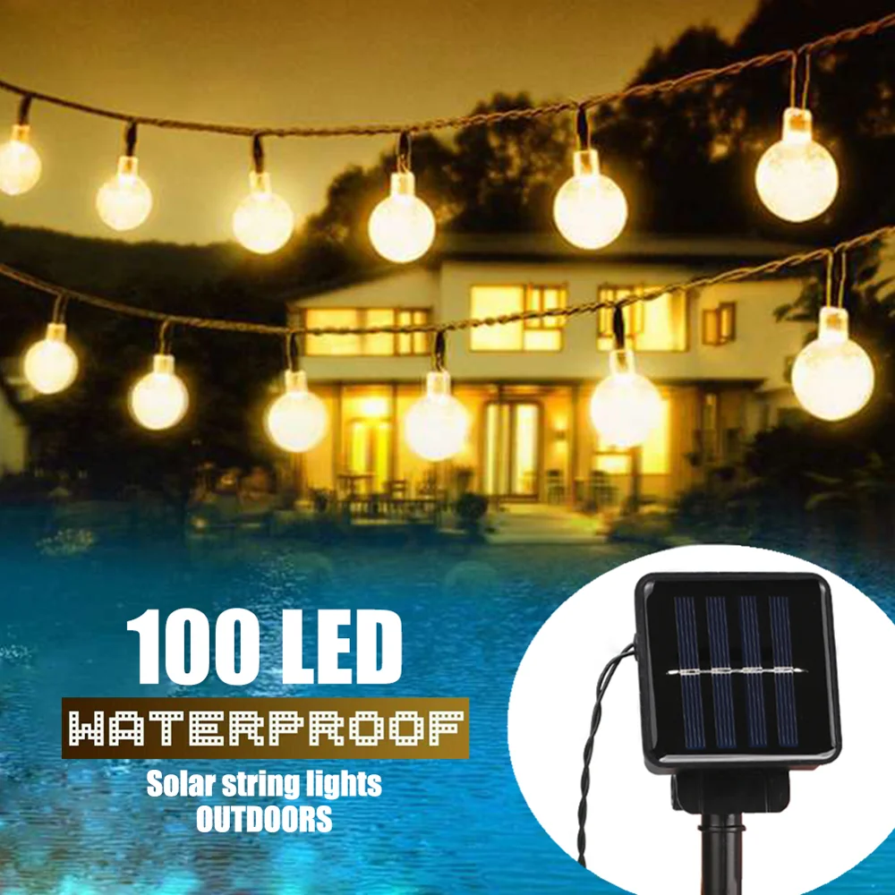 High Quality 50/100 LED Crystal ball LED Solar Lamp Power LED String Fairy Lights Garlands Garden Christmas Decor For Outdoor
High Quality 50/100 LED Crystal ball LED Solar Lamp Power LED String Fairy Lights Garlands Garden Christmas Decor For Outdoor