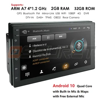 Universal 2 Din Android 10 Car Multimedia Player GPS wifi bluetooth radio Quad Core Capacitive Touch Screen car stereo Mic USB
Universal 2 Din Android 10 Car Multimedia Player GPS wifi bluetooth radio Quad Core Capacitive Touch Screen car stereo Mic USB