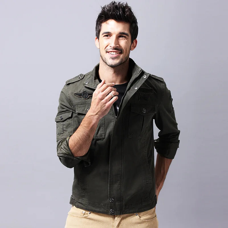 Men's Cotton Washed Jacket Military Style Casual Plus Size Jacket Men's Military Uniform Jacket Men's Air Force No. 1 Clothing
Men's Cotton Washed Jacket Military Style Casual Plus Size Jacket Men's Military Uniform Jacket Men's Air Force No. 1 Clothing