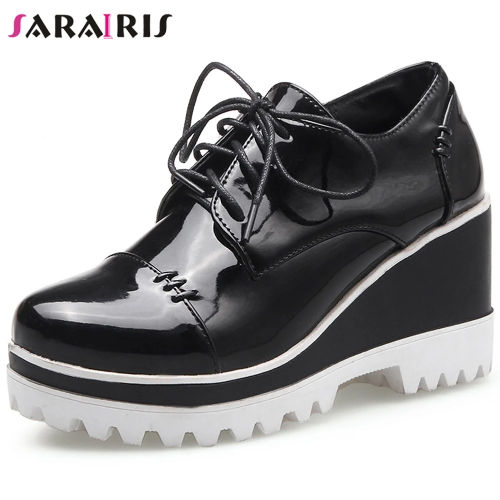 SARAIRIS Fashion Lace Up Female Platform Mixed Color High Wedges Pumps Casual Office Consise Pumps Women Shoes Woman
SARAIRIS Fashion Lace Up Female Platform Mixed Color High Wedges Pumps Casual Office Consise Pumps Women Shoes Woman