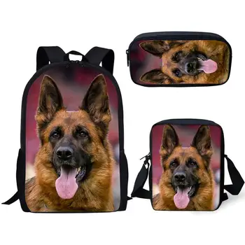 School Bags For Teenage Boys Girls Cute German Shepherd Dog 3D Print 3 Pcs/Set Kids Backpack Travel Shoulder Bag Mochila Escolar
School Bags For Teenage Boys Girls Cute German Shepherd Dog 3D Print 3 Pcs/Set Kids Backpack Travel Shoulder Bag Mochila Escolar