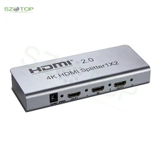 V2.0 4K HDMI-compatible Splitter Full HD 1080p HDMI Splitter 1X2 Split 1 in 2 Out Support 3D Video EDID For HDTV DVD
V2.0 4K HDMI-compatible Splitter Full HD 1080p HDMI Splitter 1X2 Split 1 in 2 Out Support 3D Video EDID For HDTV DVD