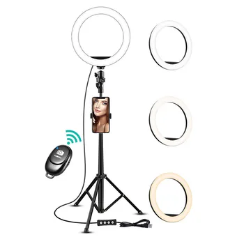 10.2Inch Selfie Ring Light with Tripod Stand for Live Sream Makeup LED Ring light Dimmable Photography Light For Live Video #LR4
10.2Inch Selfie Ring Light with Tripod Stand for Live Sream Makeup LED Ring light Dimmable Photography Light For Live Video #LR4