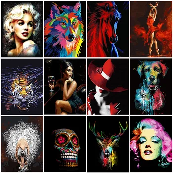 GATYZTORY DIY Painting By Numbers Modern Animals Figure Oil Painting HandPainted Canvas Drawing Home Decor Gift
GATYZTORY DIY Painting By Numbers Modern Animals Figure Oil Painting HandPainted Canvas Drawing Home Decor Gift