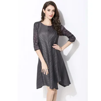 LANRMEM Women's Wear 2020 Spring Round Neck half Sleeve Pleated dress famale Loose Irregular Big Pendulum dress YJ121 
LANRMEM Women's Wear 2020 Spring Round Neck half Sleeve Pleated dress famale Loose Irregular Big Pendulum dress YJ121