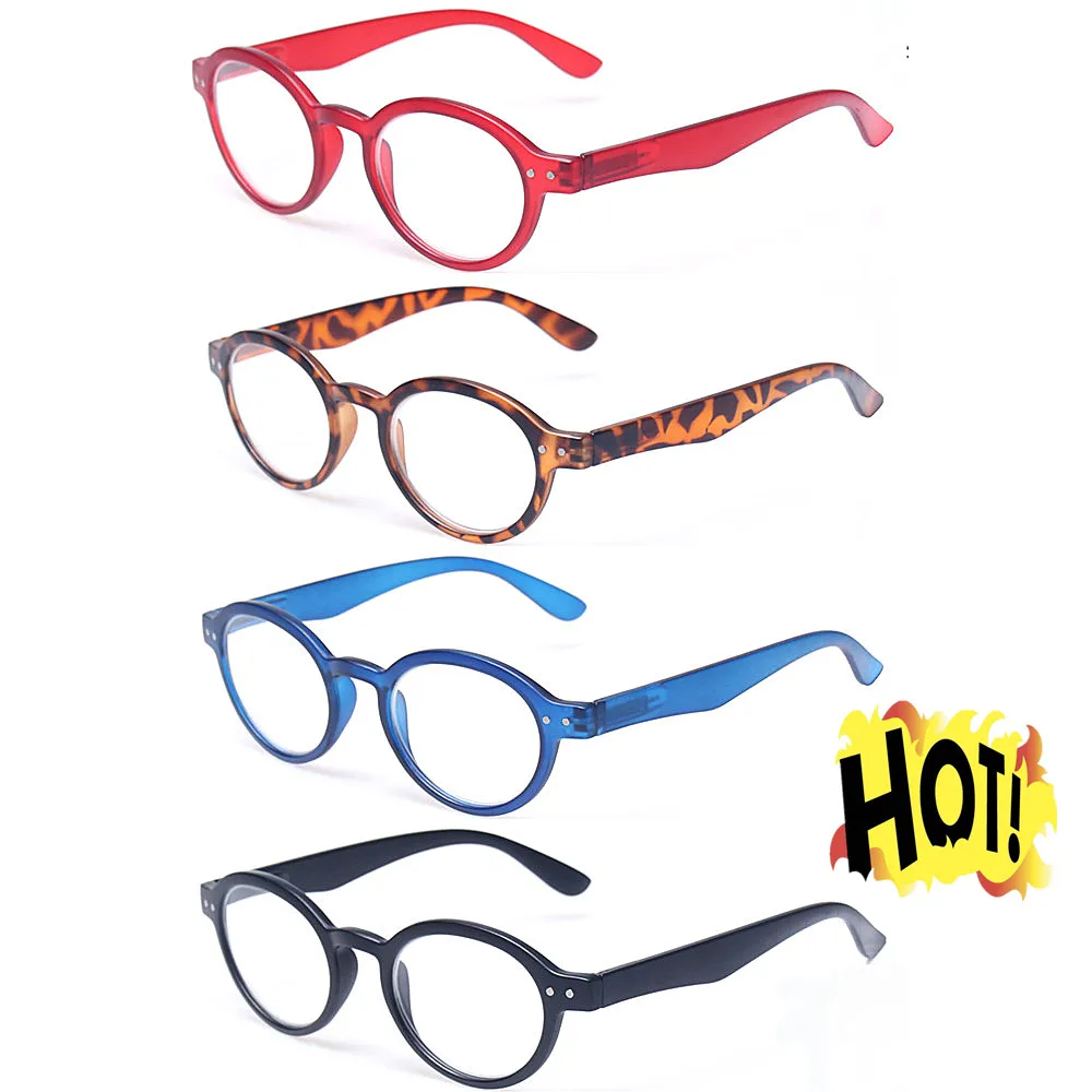 Reading Glasses 4 Pack Classic Retro Vintage Round Frame Readers Men and Women Springe Hinge Color Diopter Glasses
Reading Glasses 4 Pack Classic Retro Vintage Round Frame Readers Men and Women Springe Hinge Color Diopter Glasses