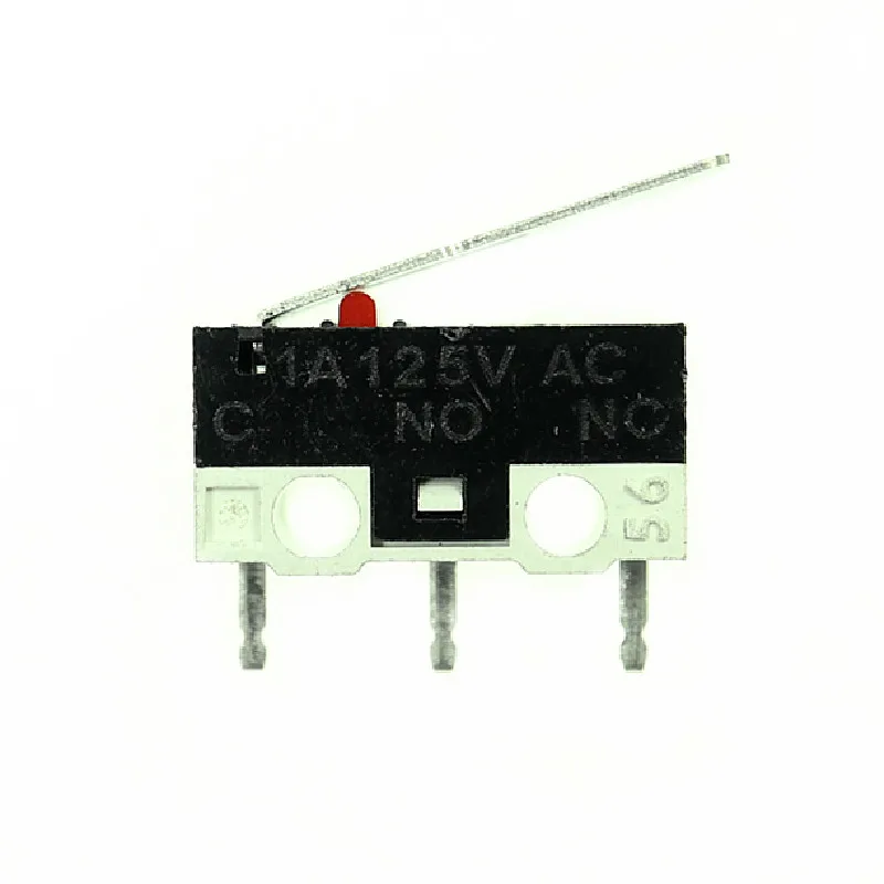 小型微动开关 三脚带柄13.5
