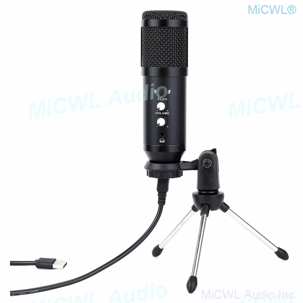 

Pro USB Microphone Cardioid Condenser Studio Recording Live Karaoke Microfone Mic Kit for Laptop PC Computer Tripod Stand