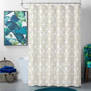 Shower Curtains Track Ivory,Geometric Shabby Chic Motif with Classic Effect Rococo Style Oriental Arabesque Design,Cream Tan,W36
Shower Curtains Track Ivory,Geometric Shabby Chic Motif with Classic Effect Rococo Style Oriental Arabesque Design,Cream Tan,W36