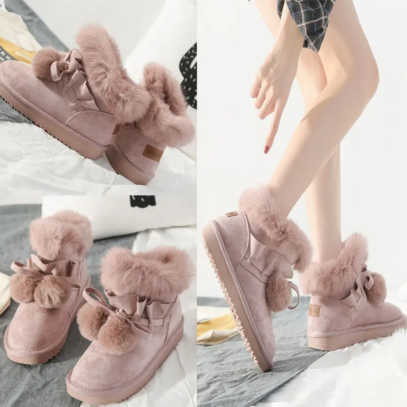 Rabbit Fur 2019 New Style Snow Boots WOMEN'S Boots Thick Warm Boots Autumn And Winter Fluffy Shoes Cotton-padded Shoes Short Boo
Rabbit Fur 2019 New Style Snow Boots WOMEN'S Boots Thick Warm Boots Autumn And Winter Fluffy Shoes Cotton-padded Shoes Short Boo